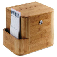 Safco Suggestion Boxes, 10" W x 8" D x 14" H, Natural Bamboo