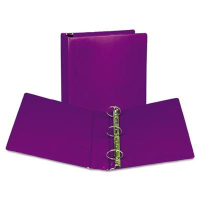 Samsill 2" Capacity 8-1/2" x 11" Round Ring Fashion View Binder, Purple, 2-Pack