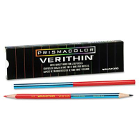 Prismacolor Verithin 2 mm Blue & Red Woodcase Double-Ended Pencils, 12-Pack