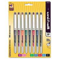 Uni-ball Vision Needle 0.7 mm Fine Stick Roller Ball Pens, Assorted, 8-Pack