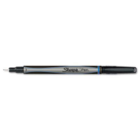 Sharpie 0.5 mm Fine Stick Plastic Point Pens, Blue, 12-Pack