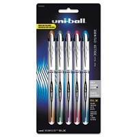 Uni-ball Vision Elite BLX 0.8 mm Bold Stick Roller Ball Pens, Assorted, 5-Pack