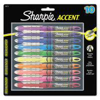 Sharpie Accent Liquid Chisel Tip Highlighter Pen, Assorted, 10-Pack