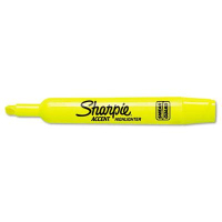 Sharpie Accent Tank Style Chisel Tip Highlighter, Fluorescent Yellow, 12-Pack