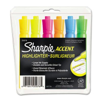 Sharpie Accent Tank Style Chisel Tip Highlighter, Assorted, 6-Pack