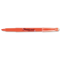 Sharpie Accent Pocket Chisel Tip Highlighter, Fluorescent Orange, 12-Pack