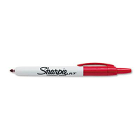 Sharpie Retractable Permanent Marker, Fine Tip, Red
