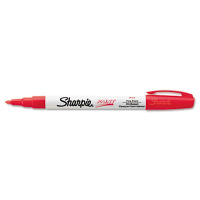 Sharpie Permanent Paint Marker, Fine Tip, Red