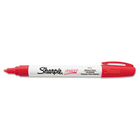 Sharpie Permanent Paint Marker, Medium Tip, Red