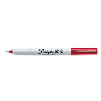 Sharpie Permanent Marker, Ultra Fine Point, Red, 12-Pack