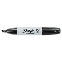 Sharpie Permanent Marker, Chisel Tip, Black, 12-Pack