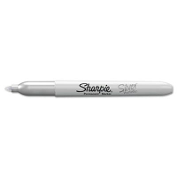 Sharpie Metallic Permanent Marker, Fine Tip, Silver, 4-Pack