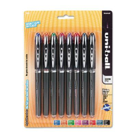 Uni-ball Vision Elite 0.5 mm Micro Stick Roller Ball Pens, Assorted, 8-Pack