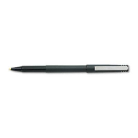 Uni-ball 0.7 mm Fine Stick Roller Ball Pens, Black, 12-Pack
