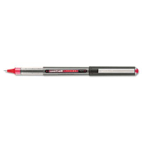 Uni-ball Vision 0.5 mm Micro Stick Roller Ball Pens, Red, 12-Pack