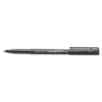 Uni-ball Onyx 0.7 mm Fine Stick Roller Ball Pens, Black, 12-Pack