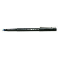 Uni-ball Onyx 0.7 mm Fine Stick Roller Ball Pens, Blue, 12-Pack