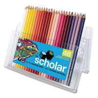 Prismacolor Scholar 3 mm Assorted Colors Woodcase Pencils, 48-Pack
