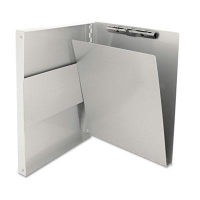 Saunders 1/2" Capacity 8-1/2" x 12" Snapak Aluminum Forms Folder, Silver