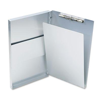 Saunders 1/2" Capacity 8-1/2" x 14" Snapak Aluminum Forms Folder, Silver