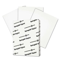 Springhill 8-1/2" x 11", 67lb, 250-Sheets, White Vellum Bristol Color Cover Stock