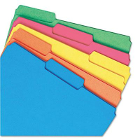 Smead 1/3 Cut Top Tab Letter Interior File Folder, Assorted, 100/Box