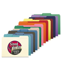 Smead 1/3 Cut Top Tab Letter Interior File Folder, Aqua, 100/Box