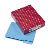 Smead 1/3 Cut Top Tab Letter Interior File Folder, Blue, 100/Box