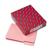 Smead 1/3 Cut Top Tab Letter Interior File Folder, Pink, 100/Box