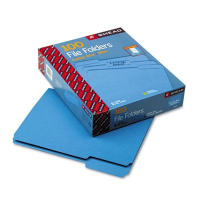 Smead 1/3 Cut Top Tab Letter File Folder, Blue, 100/Box