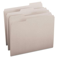 Smead 1/3 Cut Top Tab Letter File Folder, Gray, 100/Box