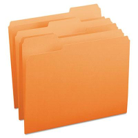 Smead 1/3 Cut Top Tab Letter File Folder, Orange, 100/Box