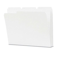 Smead Reinforced 1/3 Cut Top Tab Letter File Folder, White, 100/Box
