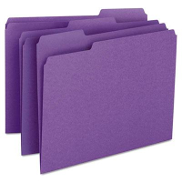 Smead 1/3 Cut Top Tab Letter File Folder, Purple, 100/Box