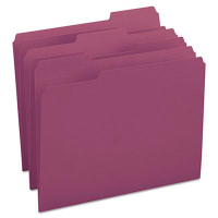 Smead 1/3 Cut Top Tab Letter File Folder, Maroon, 100/Box