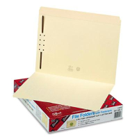Smead Straight Cut Tab 1-Fastener Letter File Folder, Manila, 50/Box