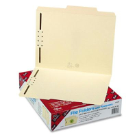 Smead 2/3 Cut Right Center Tab 2-Fastener Letter File Folder, Manila, 50/Box