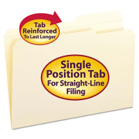 Smead 2/5 Cut Right, Reinforced Top Tab, Legal Guide Height File Folders, 100/Box