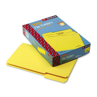 Smead 1/3 Cut Top Tab Legal File Folder, Yellow, 100/Box