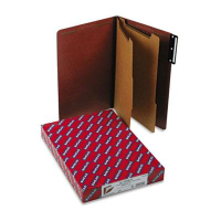 Smead 6-Section Legal 25-Point Classification Folders, Red, 10/Box