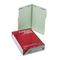 Smead 2" Expansion 1/3 Top Tab 1-Fastener Legal Folder, Gray Green, 25/Box