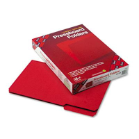 Smead Recycled 1" Expansion 1/3 Top Tab Legal Folder, Red, 25/Box