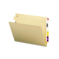 Smead 4-Section Letter 18-Point Manila End Tab Classification Folder, 10/Box