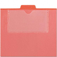 Smead 1/5 Top Tab Out File Guide with Letter Pockets, Red, 50/Box