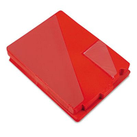Smead Letter End Tab Out File Guide with Diagonal Pockets, Red, 50/Box