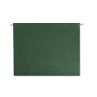Smead Letter Untabbed Hanging File Folders, Green, 25/Box