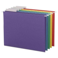 Smead Letter 1/3 Tab Hanging File Folders, Assorted Colors, 25/Box