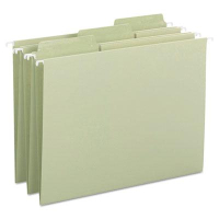 Smead Erasable Fastab Letter Hanging File Folders, Moss Green, 20/Box