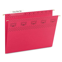 Smead Letter Tuff Hanging Folders, Red, 18/Box