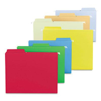 Smead Fastab Letter Hanging File Folders, Assorted Bold Colors, 18/Box